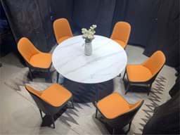 Show details for Victoria White Round Table with Six Chairs Picture of Victoria White Round Table with Six Chairs