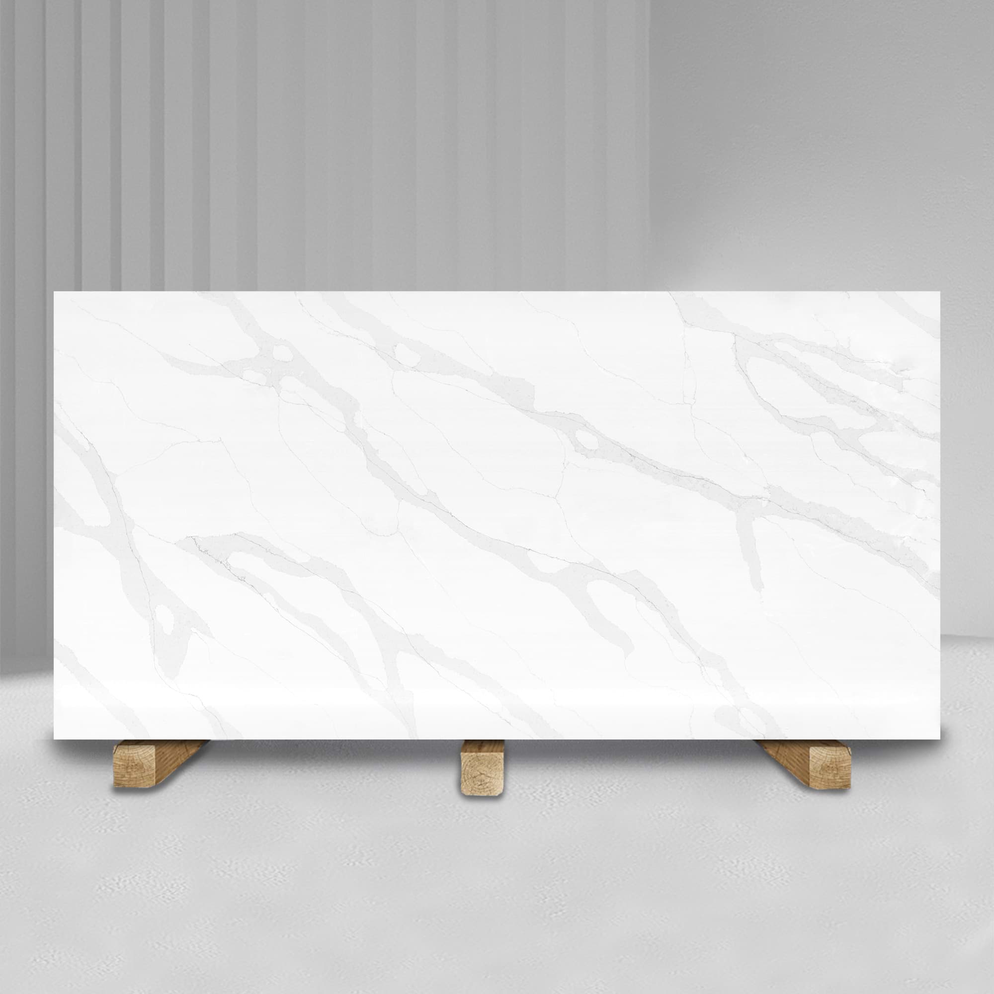 White Quartz With Light Grey Veining BS-AP-2409 Covelano White