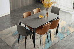 Show details for Amarni Grey Sintered Stone Dining Table BS-LSJ-02 Picture of Amarni Grey Sintered Stone Dining Table BS-LSJ-02