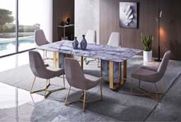 Show details for Plantom Blue Sintered Stone Dining Table BS-CY-001 Picture of Plantom Blue Sintered Stone Dining Table BS-CY-001