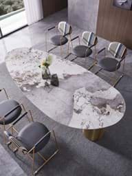 Show details for Pandora Sintered Stone Dining Table BS-CY-002 Picture of Pandora Sintered Stone Dining Table BS-CY-002