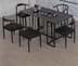 Picture of Fine Black Teatable with Black Underframe and Five Chairs