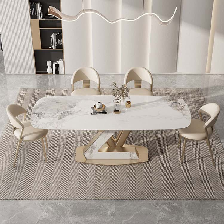 Picture of Ice Jade Sintered Stone Dining Table BS-JJ-181