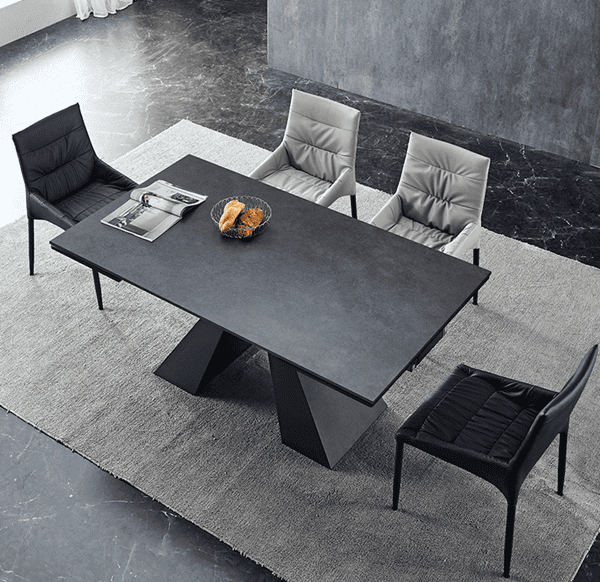 Picture of Dark Grey Sintered Stone Dining Table BS-LSJ-GNT12